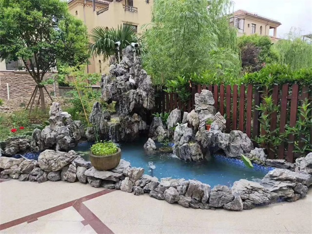 石柱别墅庭院景观设计图片